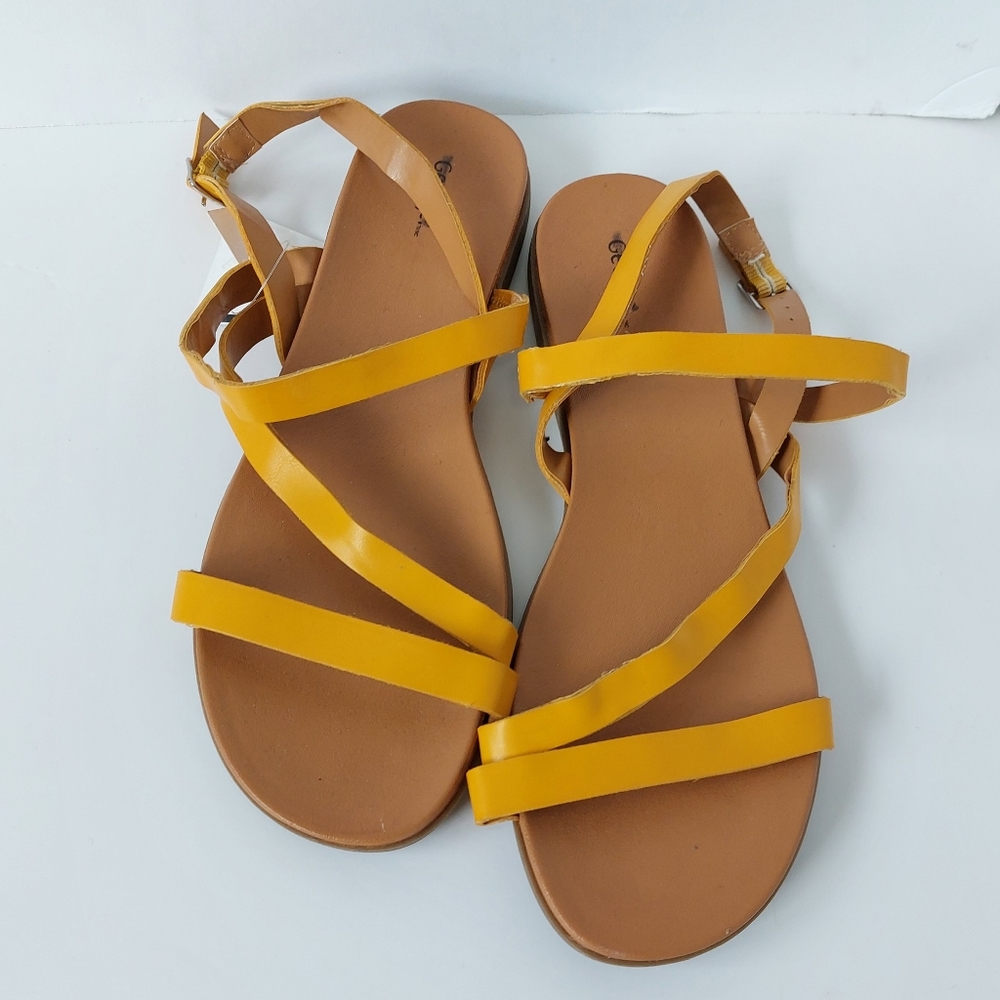 🌞 Butterscotch Yellow Strappy Sandals